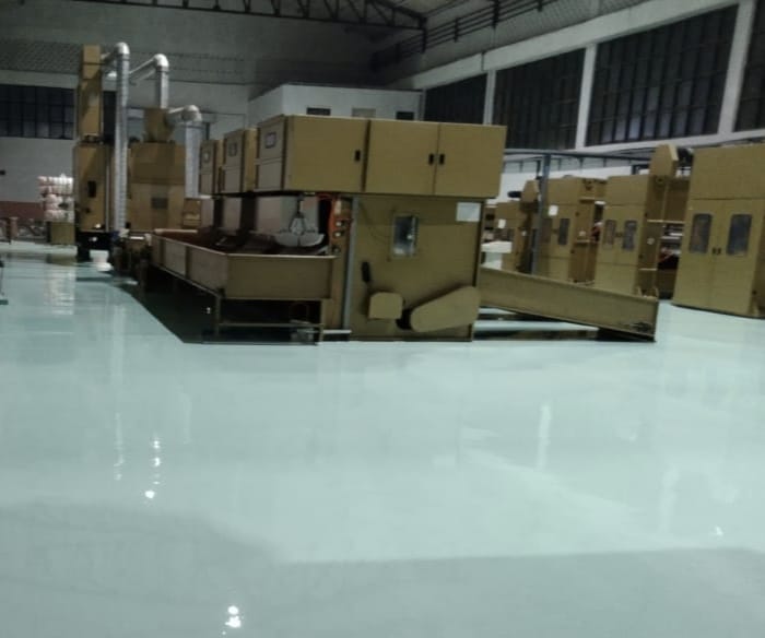 White Epoxy Industrial Flooring